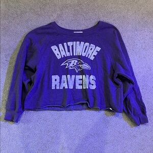 Baltimore Ravens Purple Cropped Sweatshirt